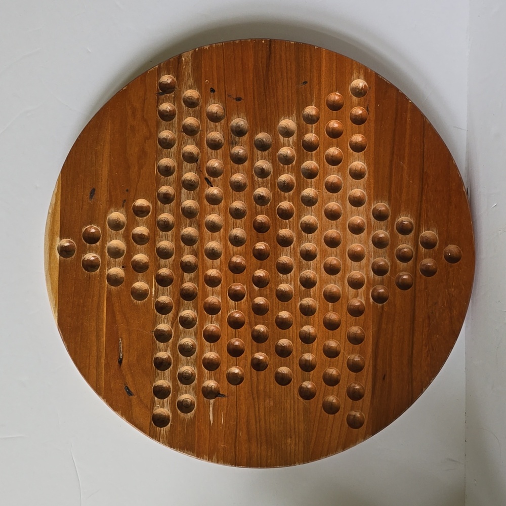 Wooden Chinese Checkers Game Board Vermont Made Maple Landmark Woodcraft Company - Picture 5 of 12